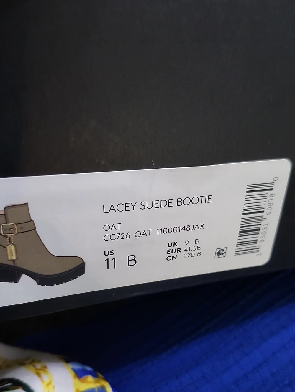 Coach Lacey Suede Booties, Oat New W/Box Sz.11b 2